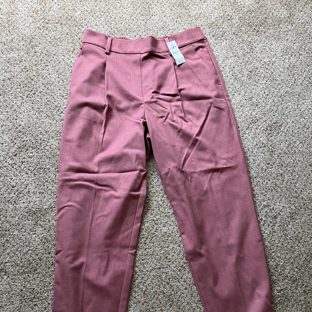Loft Pull On Taper Pants in Brushed Flannel